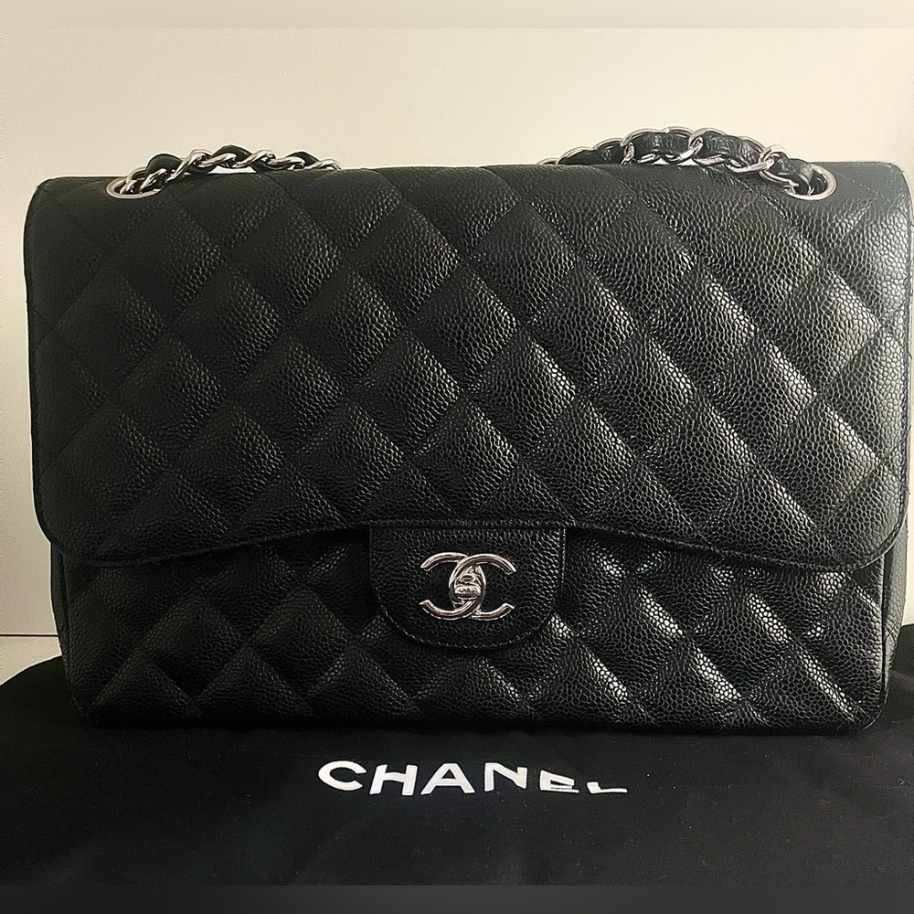 Chanel jumbo 11.12 cavier leather